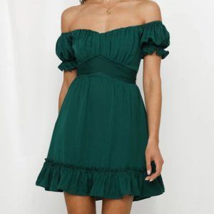 Hello Molly Camera Shy Dress Forest Green